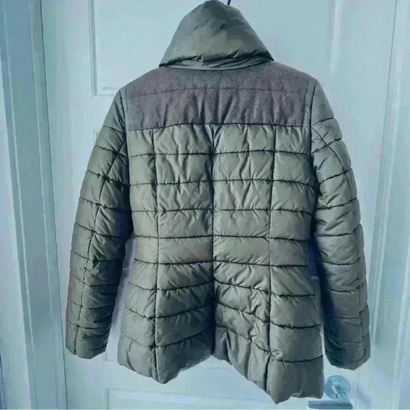 MEXX  GREEN WINTER PUFFER WAIST JACKET PARKA ROUND NECK SIZE SMALL - Picture 6 of 13